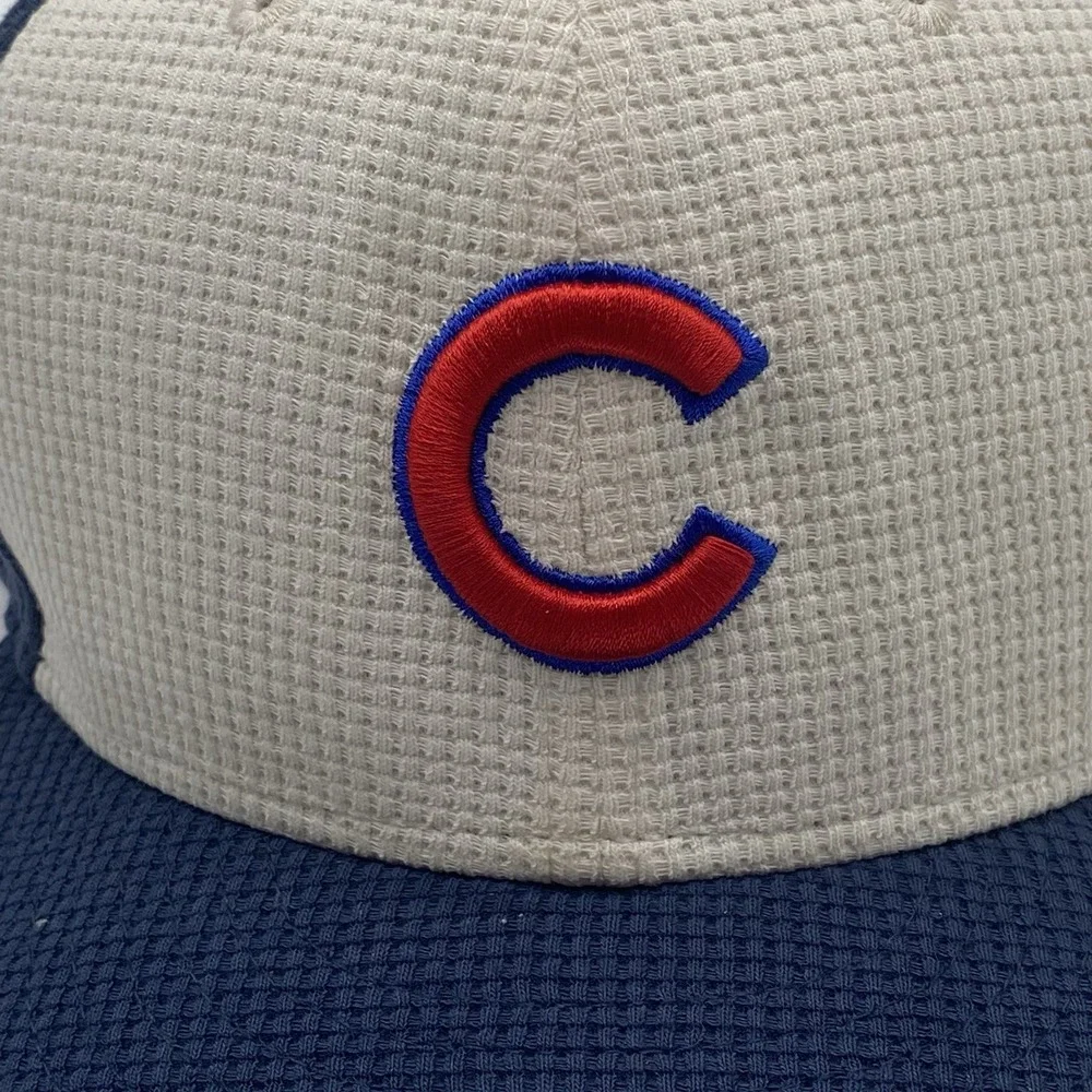 Chicago‎ Cubs Hat New Era 59fifty Fitted Size 7 3/4 Blue White Cleaned Flag VGC